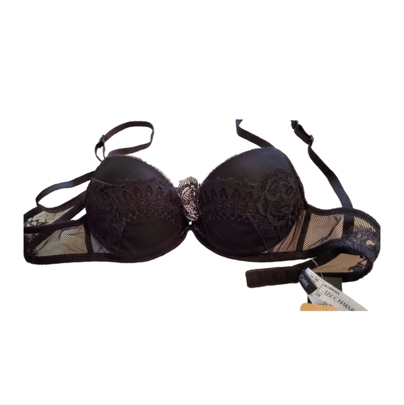 Lise Charmel Haute Couture Lingerie Glamour Bra Jewel Lace/Mesh Black 32A - Picture 5 of 5
